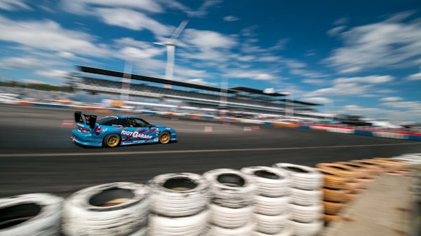 Racing cars on track