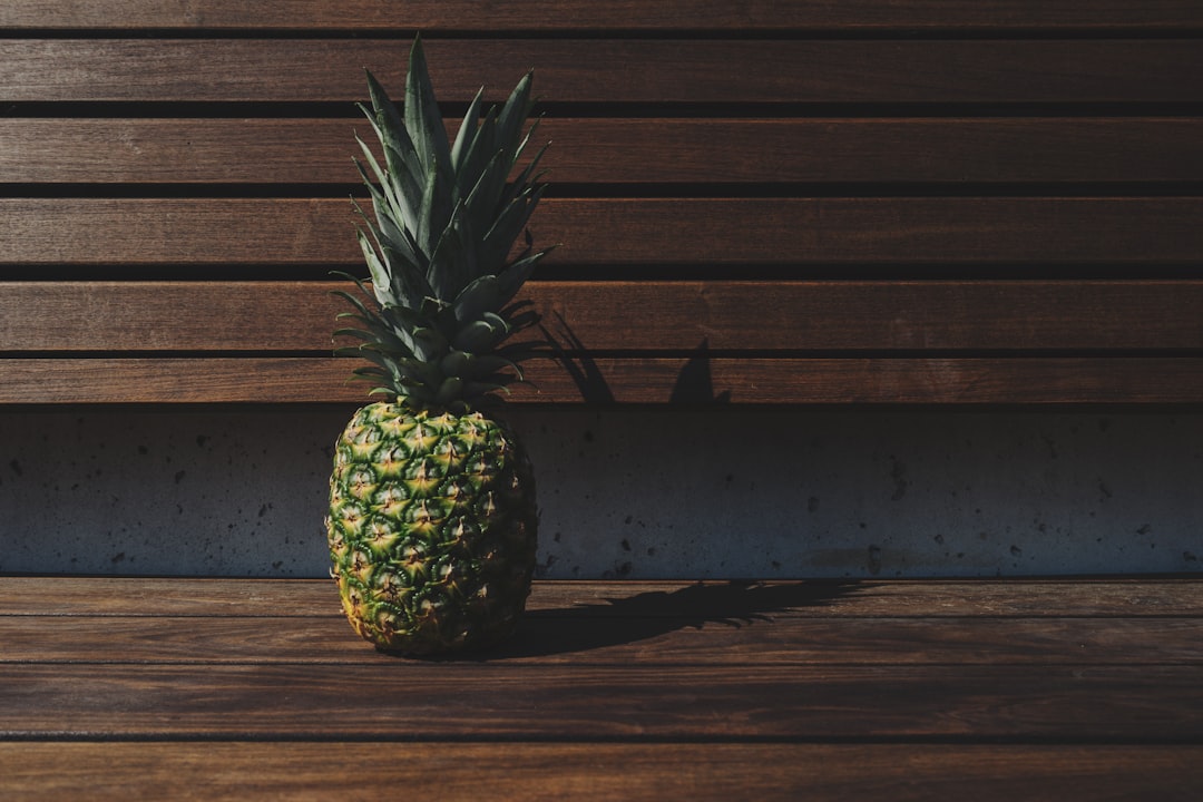 pineapple on bench