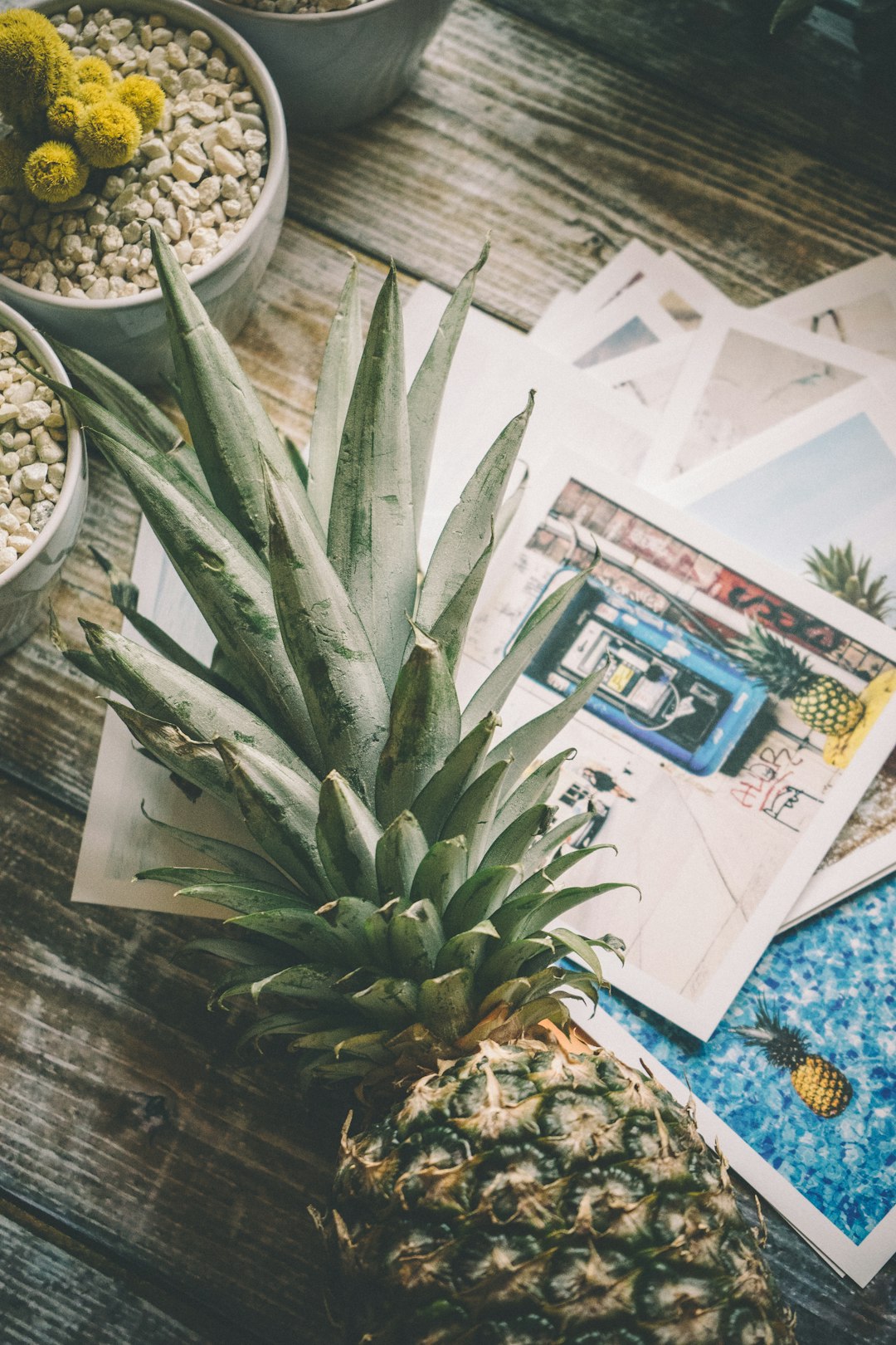 Pineapple Photo and Pineapple Prints on workspace
