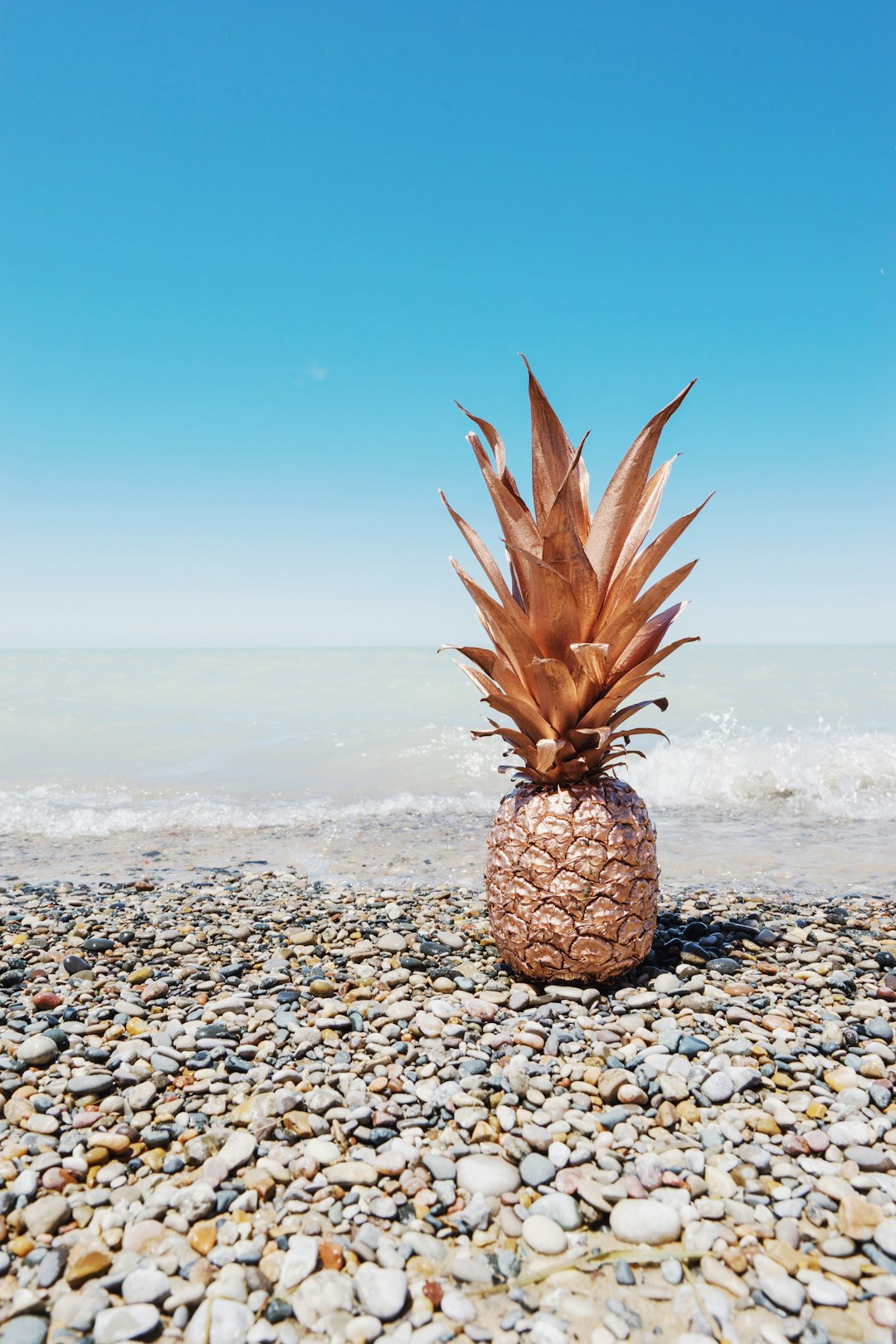 painted pineapple at beach