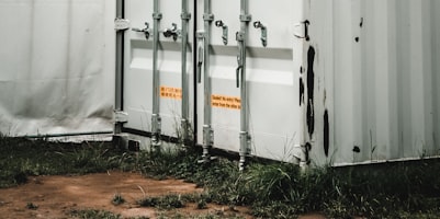 A refrigerated container ready to be loaded on a plane.