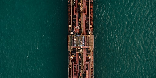 photo of large crude tanker; large ships are earning less than small ships