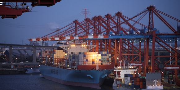 cargo ship representation silhouette